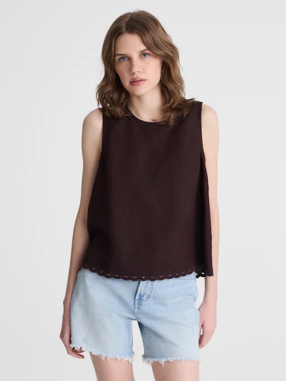 MADEWELL 100% Linen Shell Top, Size XS